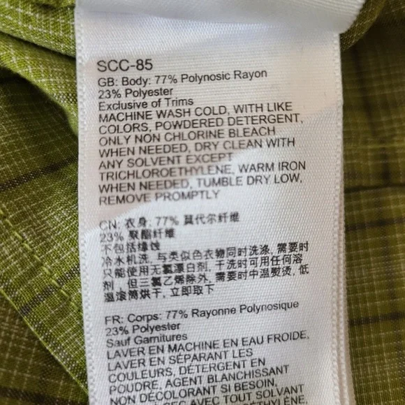 Marmot Green Checkered Casual Shirt - Picture 7 of 7